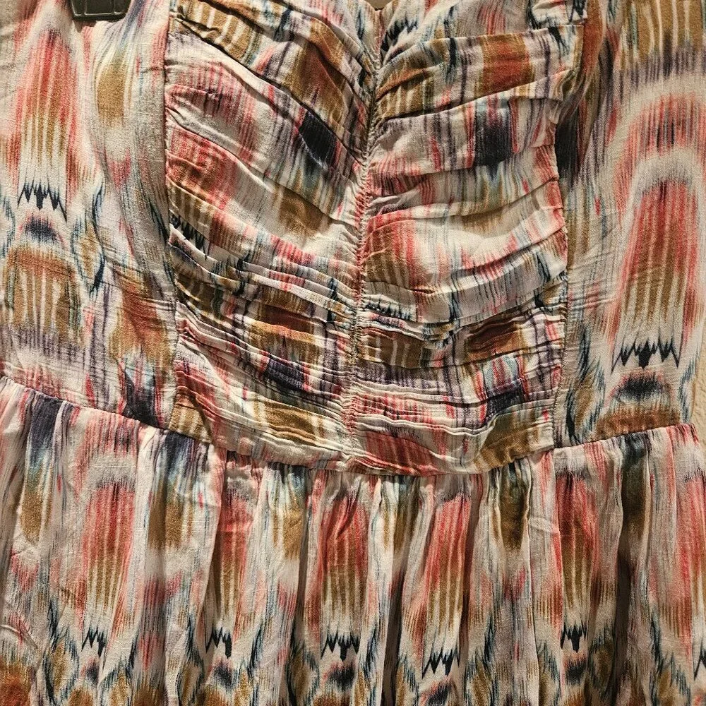 Charlotte Russe Aztec western Y2K Padded Boho mini hi low Cowgirl dress L - Picture 3 of 10